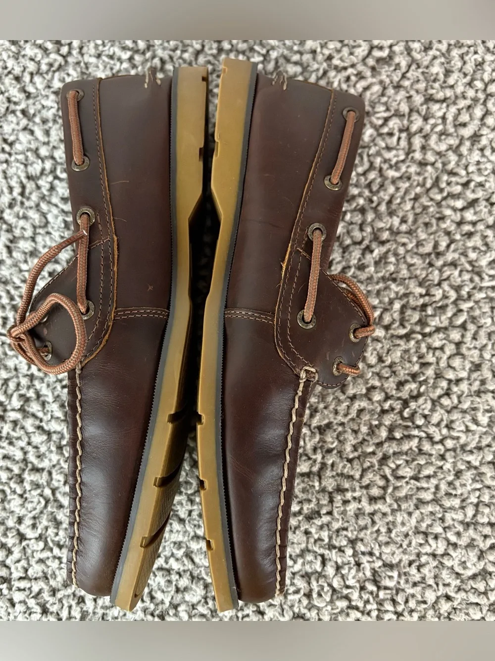 Sperry Top Sider Authentic Original 2-Eye Boat Shoes Mens 10.5 M Lace Up Brown